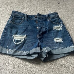 Hollister Blue Distressed Jean Shorts